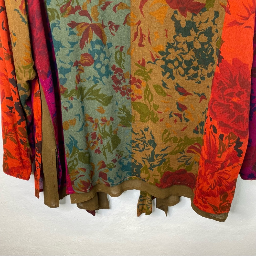 ***Platinum by Dorothy Schoelen Vibrant Print Open Front Jacket ***S - Picture 5 of 15